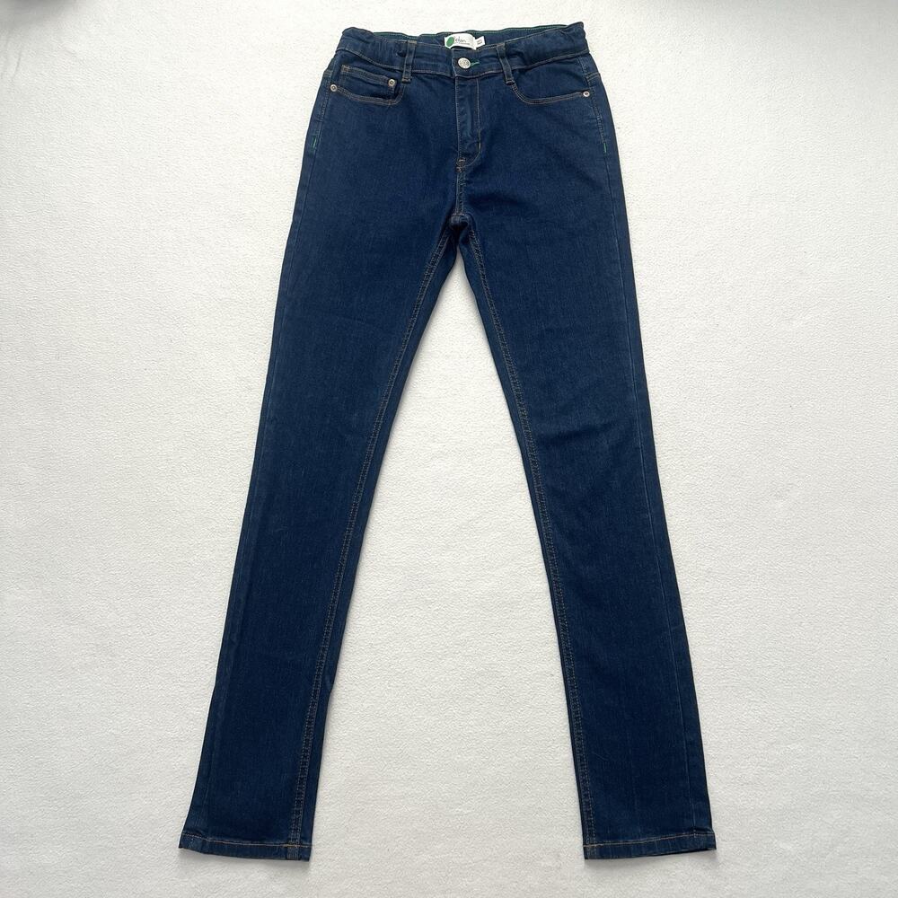 Boden Girl Dark Wash Stretch Adjustable Waist Denim Blue Jeans B0418 13Y Long